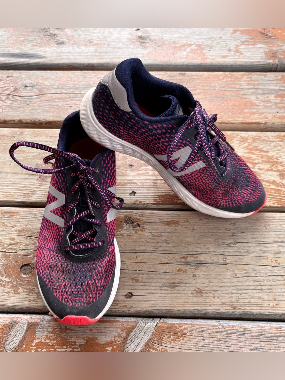 New Balance Blue & Pink Running Shoes - Size 6 Youth